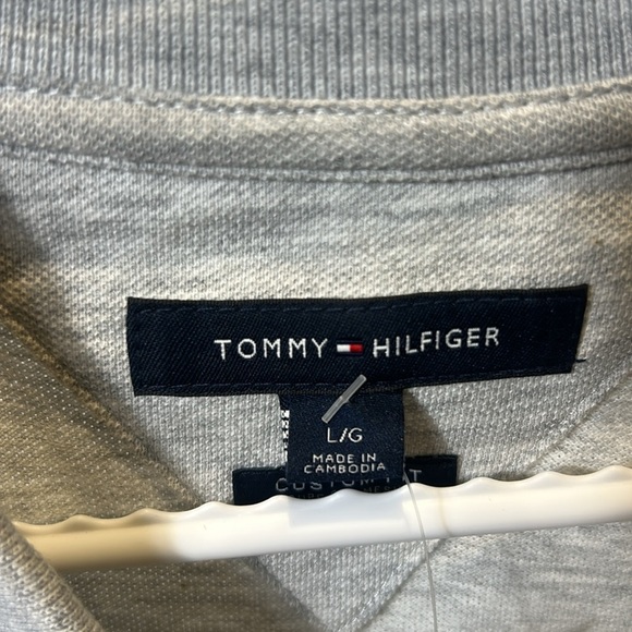 Tommy Hilfiger Custom Fit Polo Shirt Grey Short Sleeve Moisture Wicking NWT - Picture 6 of 14